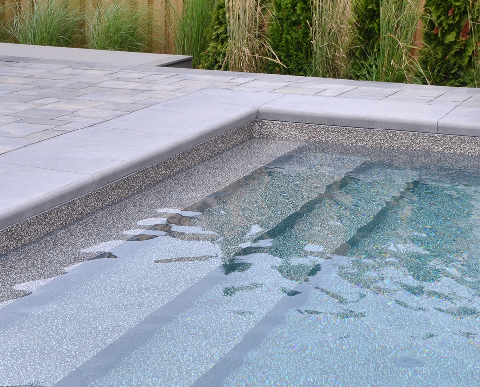 steps for inground vinyl pool