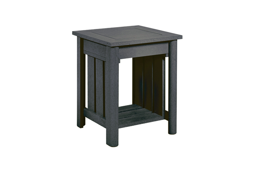 19" Square End Table Slate Grey