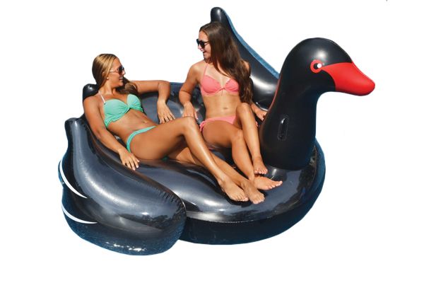 Giant Black Swan Ride-On Float