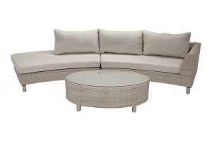 Three Piece Curved Outdoor Sectional