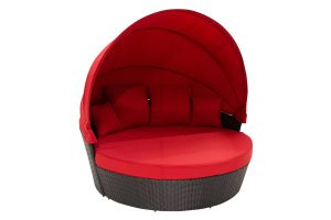 Red Black Moon Bed With Canopy