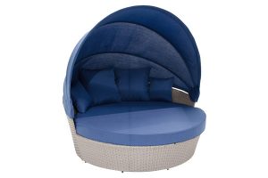 Blue Grey Moon Bed With Canopy