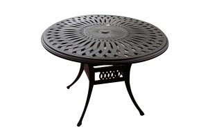 60" Round Cast Aluminum Outdoor Dining Table