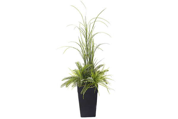 48″ Draconian Planter Fern and Grass