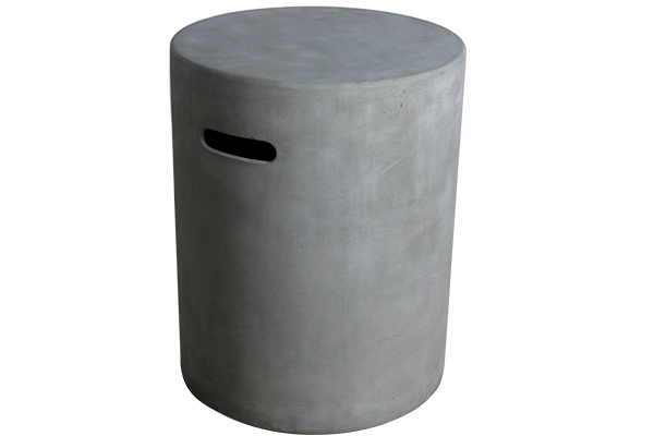 15.7" Round Propane Cover Smooth Grey