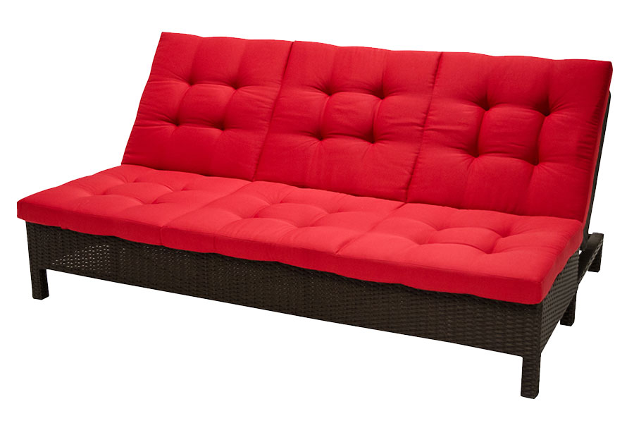 Red Sofa Chaise Lounge