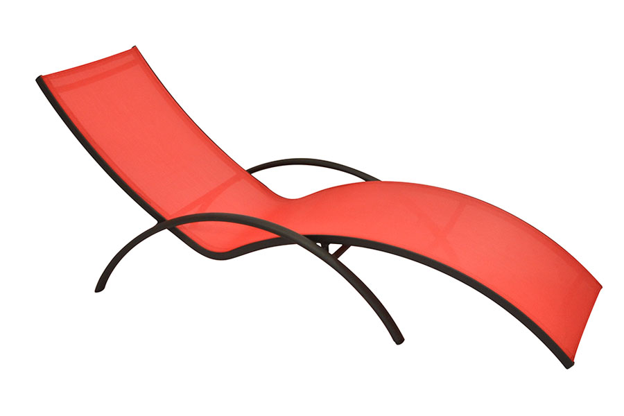 Sling Chaise Lounge Red
