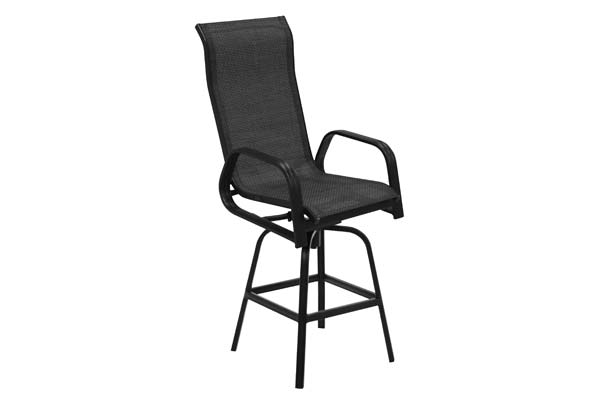 Black Swivel Sling Balcony Chair