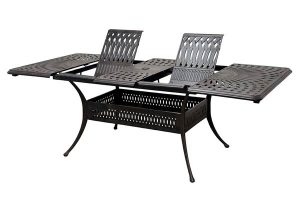 Cast aluminum extension table