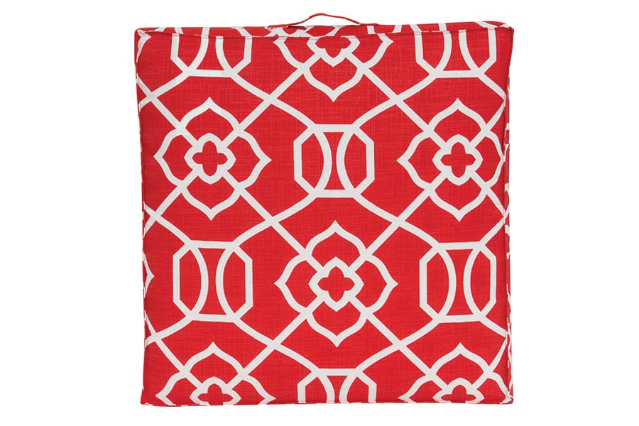 Red & White Poolside Cushion