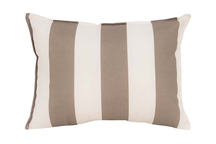 Beige & White Stripe Outdoor Cushion