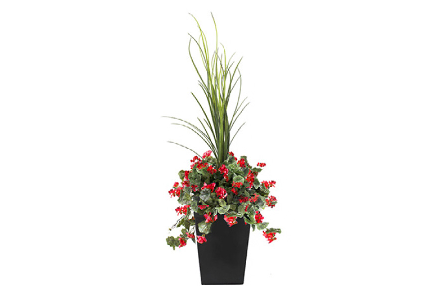 40″ Outdoor Planter Red Geranium