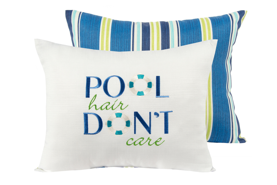 14″x17″ Pool Hair Don’t Care Pillow
