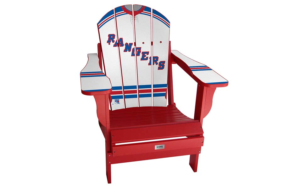NY Rangers Sports Chair – White
