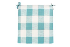 18" x 18" Seat Pad Buffalo Check Aqua