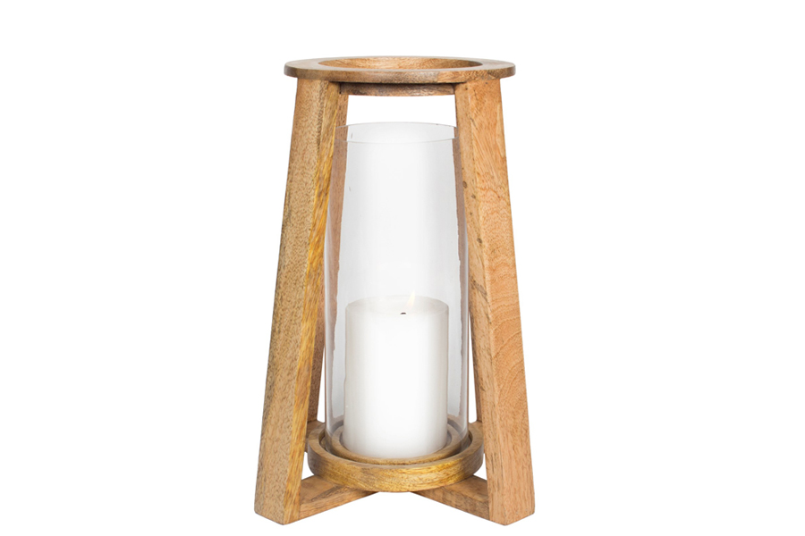 7″ x 12″ Wood Lantern Glass