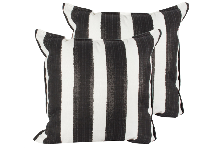 20″x20″ Black/White Stripe