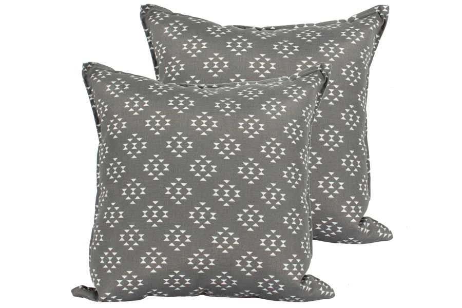 Charcoal Geo Pillows