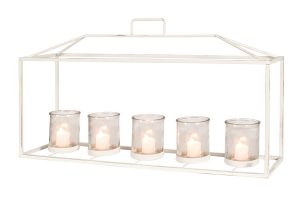 Large Frame Lantern Rectangle 5 Cup White