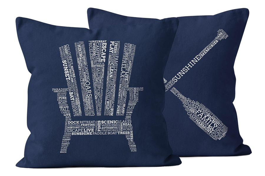 Muskoka Chair Paddles Navy Pillows