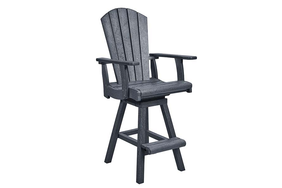Pub Swivel Arm Chair Slate Grey
