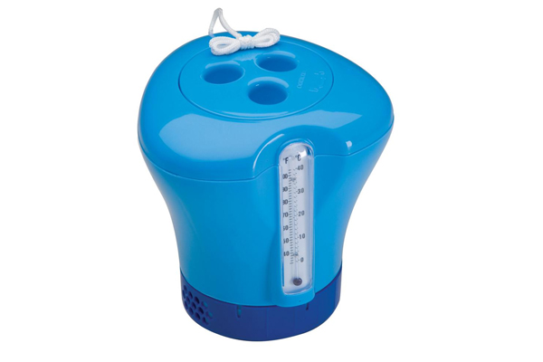 Blue Chlorinator Dispenser & Thermometer