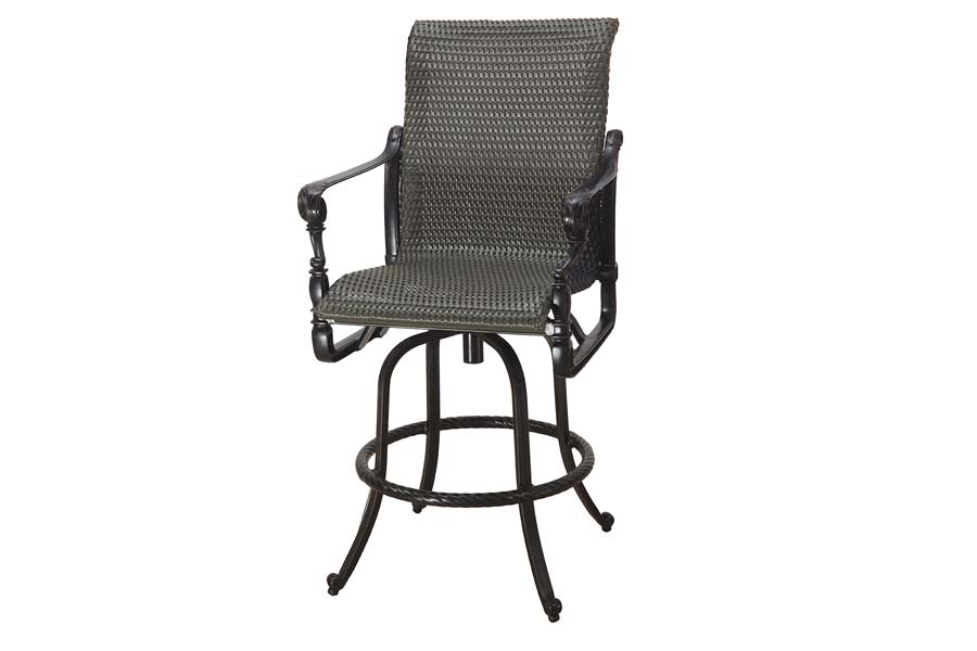 Woven High Swivel Bar Stool