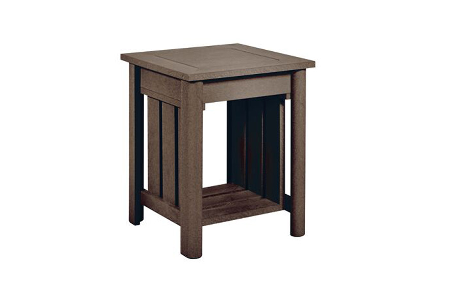 19" Square End Table Chocolate
