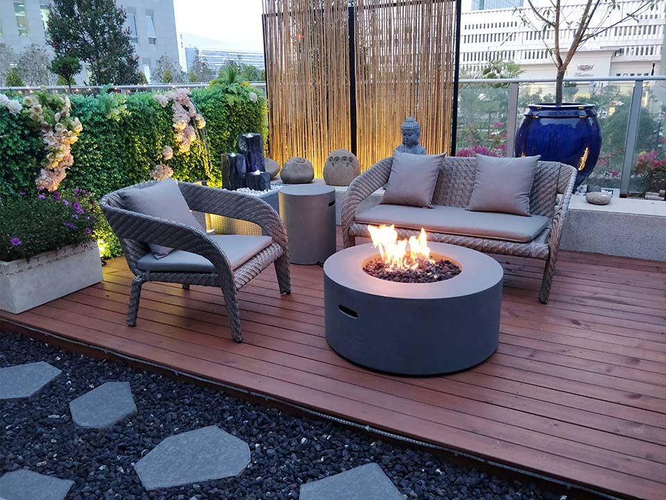 34″ Round Venice Fire Table Propane