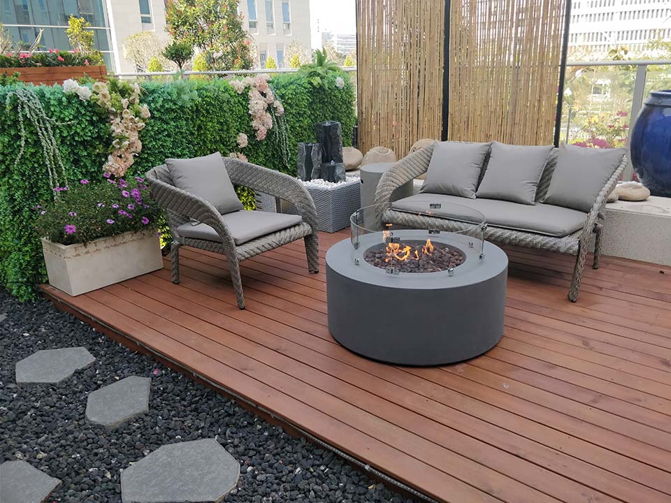 34″ Round Venice Fire Table Propane