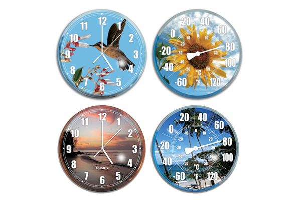 Wall Clock Thermometer Combo