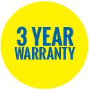 3 Year Warranty