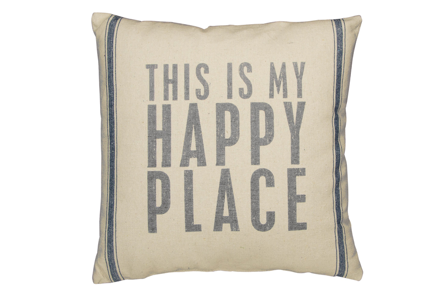 This Is My Happy Place Linen Pillow