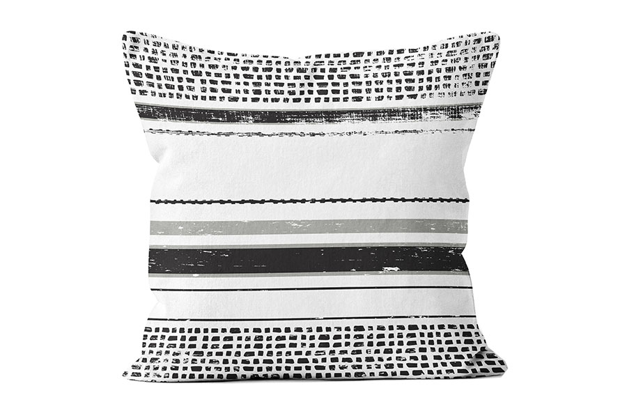 Black Pindot Stripe Pillow