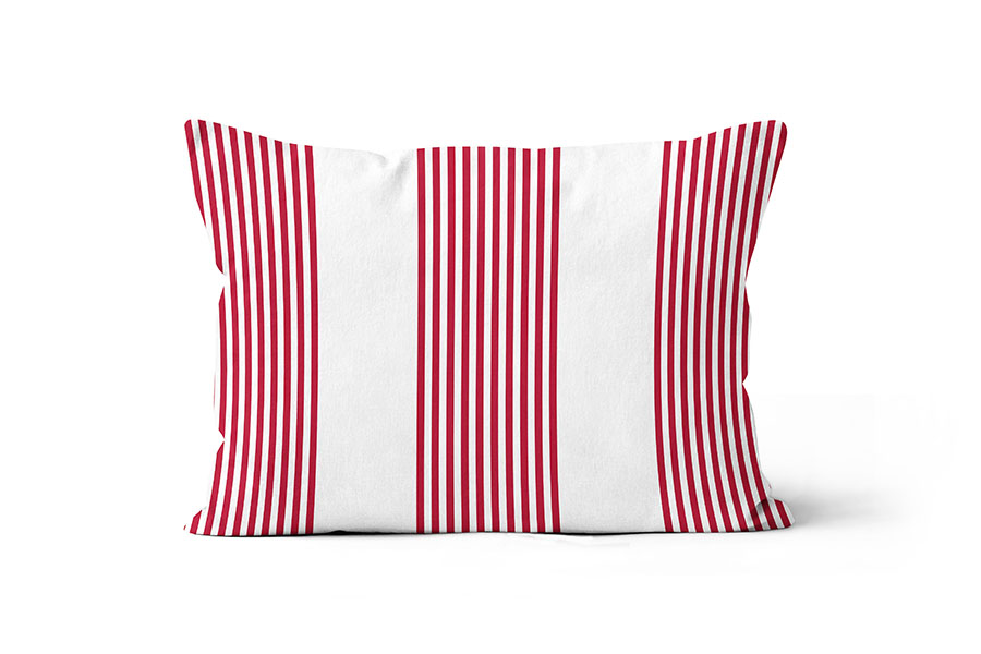 Cherry Pinstripe Pillow