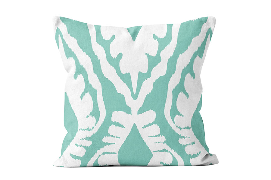 Aqua Jacquard Pillow