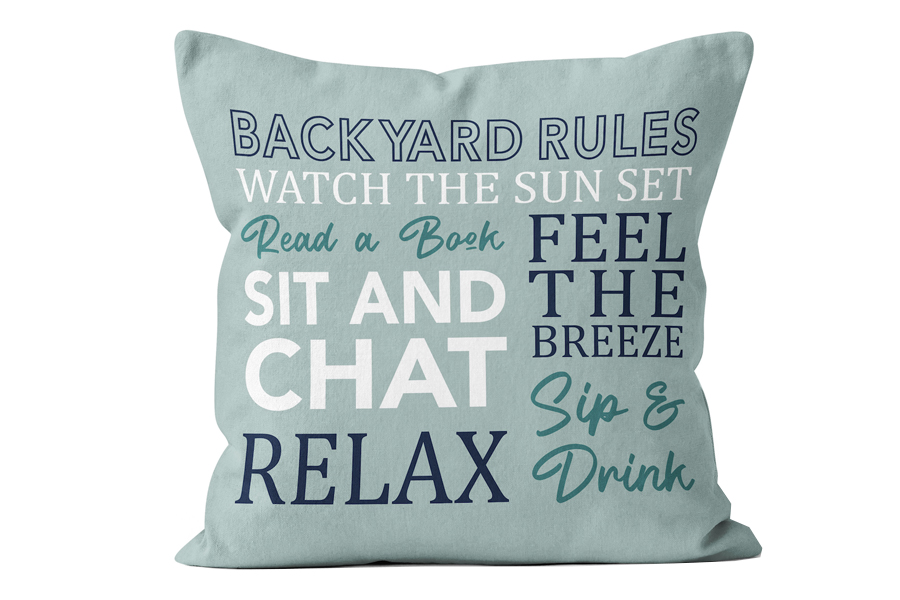 Backyard Rules Pillow
