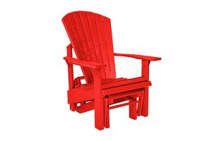 FUR-G0101-ADIRONDACK-SINGLE-GLIDING-CHAIR-RED-MAIN