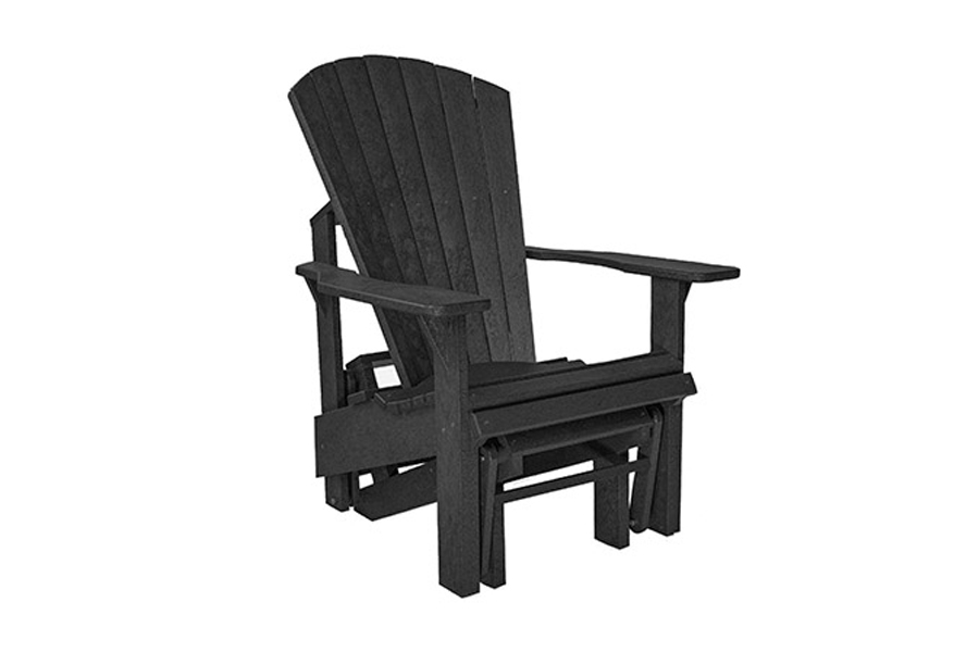 FUR-G0114-ADIRONDACK-SINGLE-GLIDING-CHAIR-BLACK-MAIN