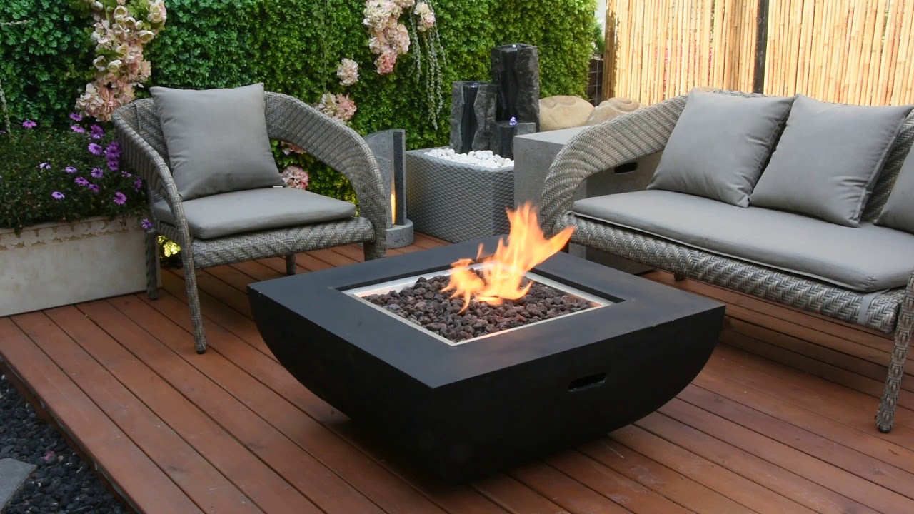 34″ Square Aurora Fire Table NG