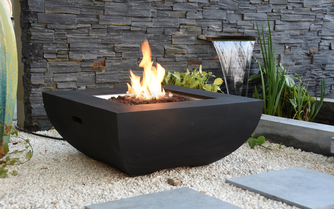 34″ Square Aurora Fire Table NG