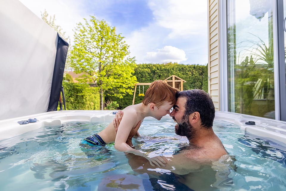 Pioneer Family Pools Hot Tub Side View