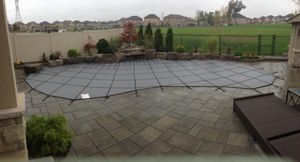 Custom safety cover around rocks