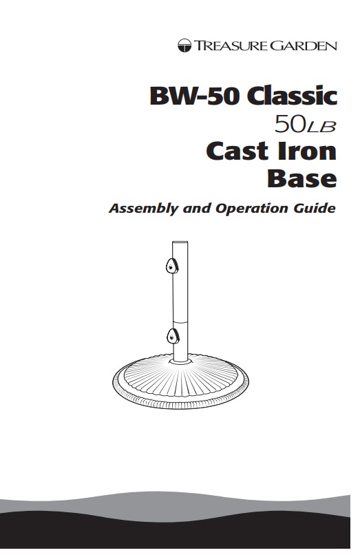 ﻿Treasure Garden BW-50 Classic Cast Iron Base
